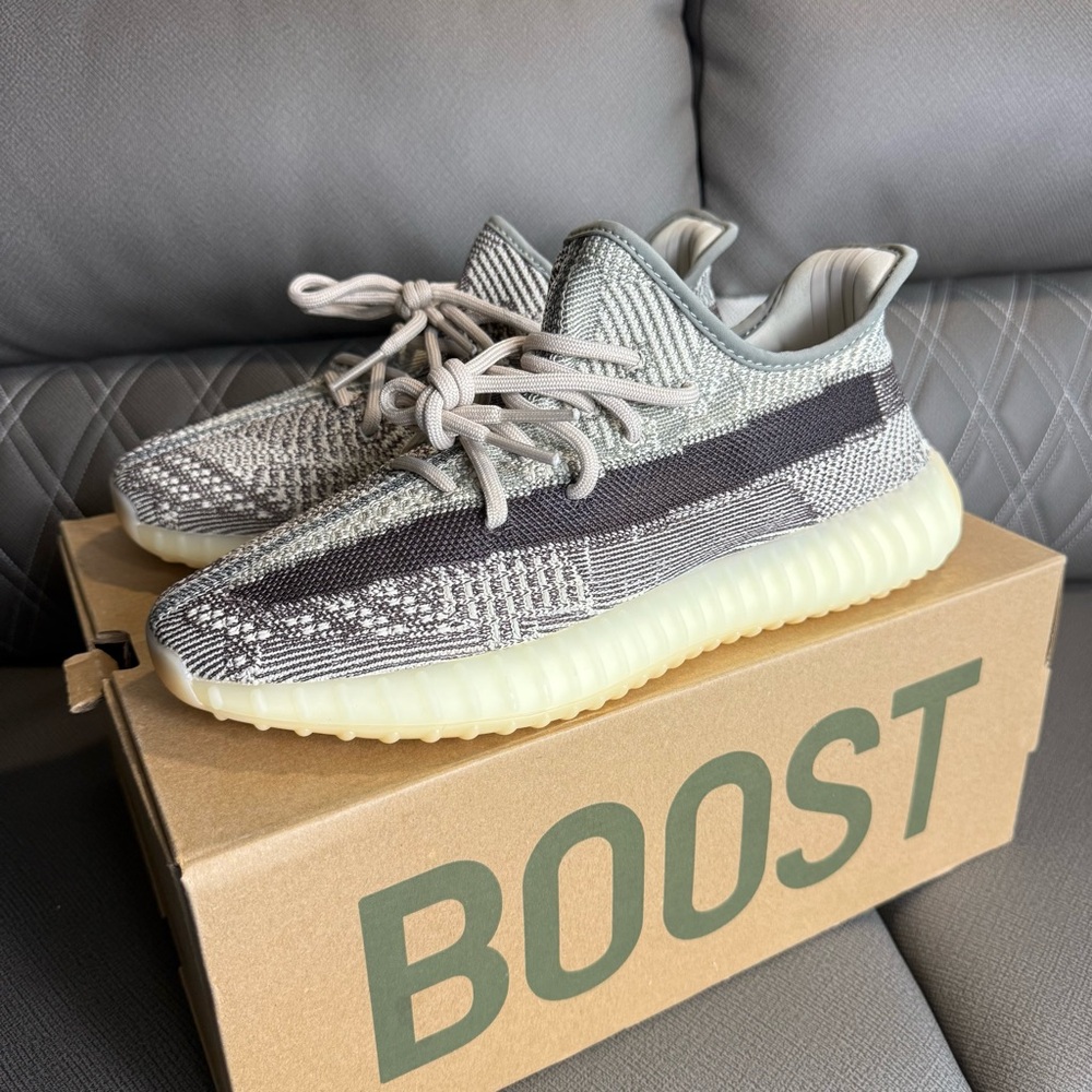 adidas Kids Yeezy Boost Black and Gray Sneakers